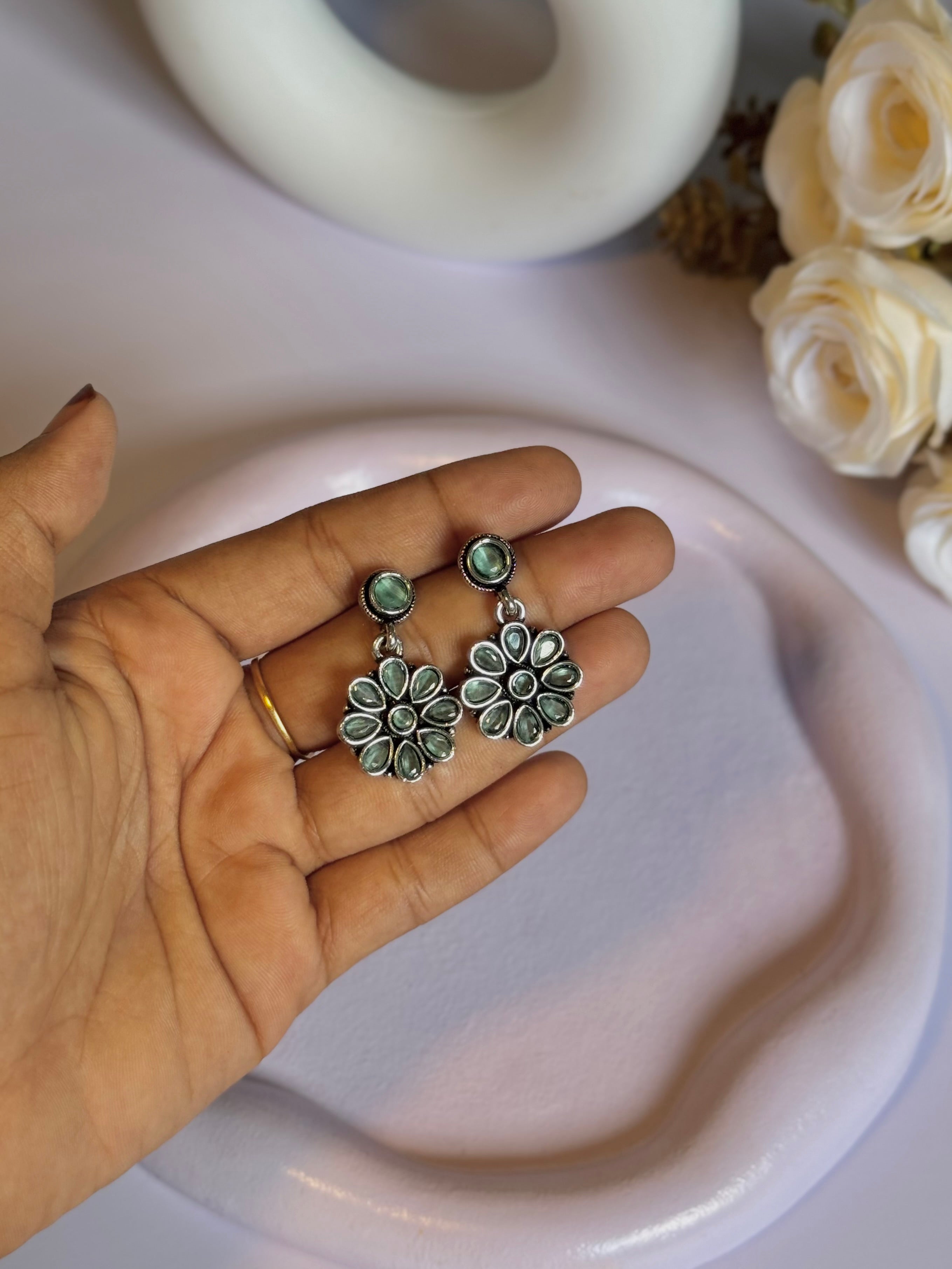 Sage bloom Jhumka