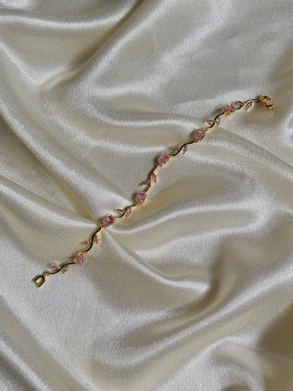 Pink Tulip Stone Bracelet