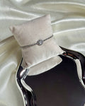 Round Silver Stone Bracelet