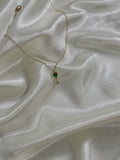 Emerald Heart Drop Necklace