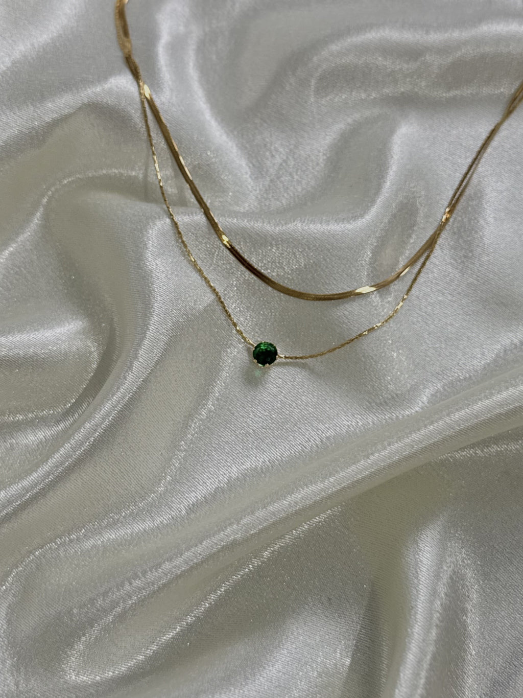 Ivy Gem Necklace (Dark Green)