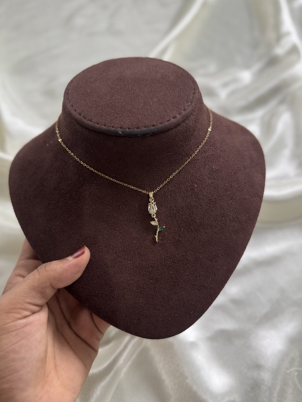 Rose of Grace Necklace (White)