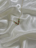 Crystal Laurel Necklace (Red)