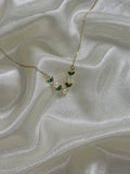 Crystal Laurel Necklace (White)
