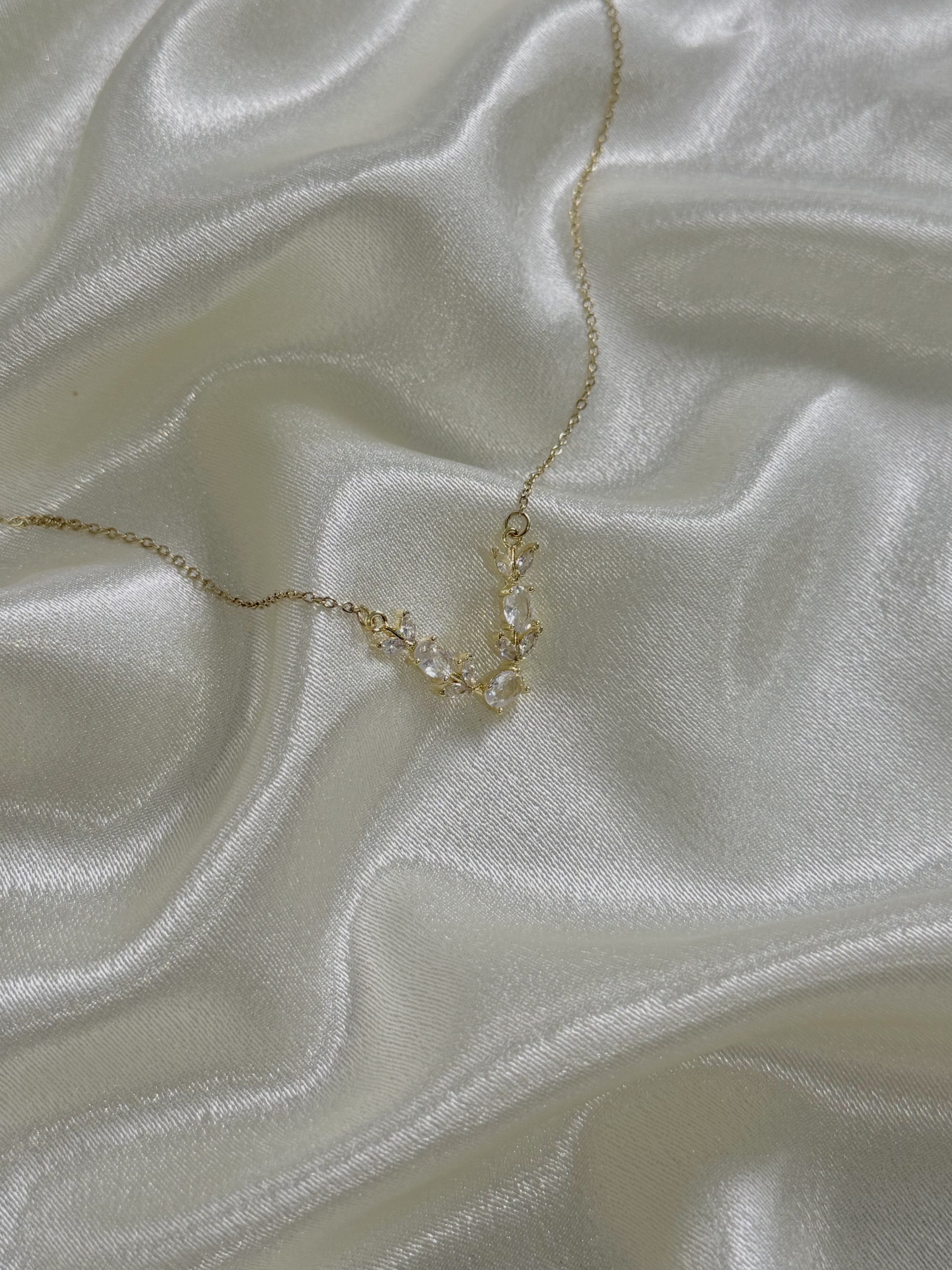Crystal Laurel Necklace