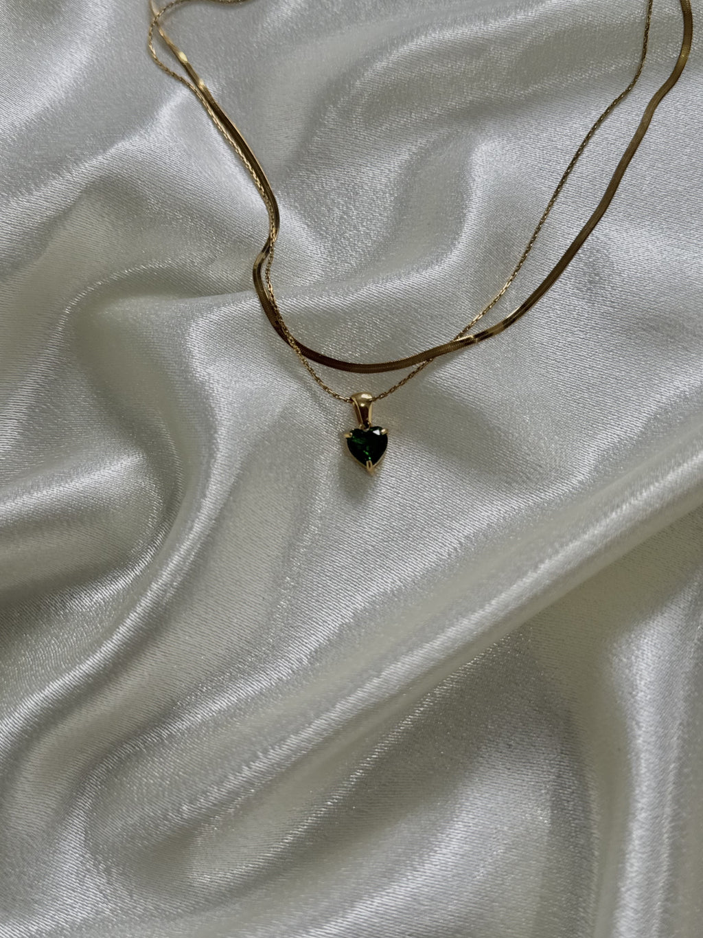 Ivy Gem Necklace (Green Heart)
