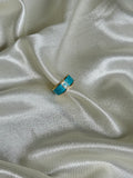 Aqua Enamel Ring
