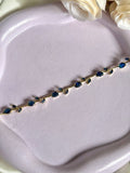 Tulip bracelet blue (gold)