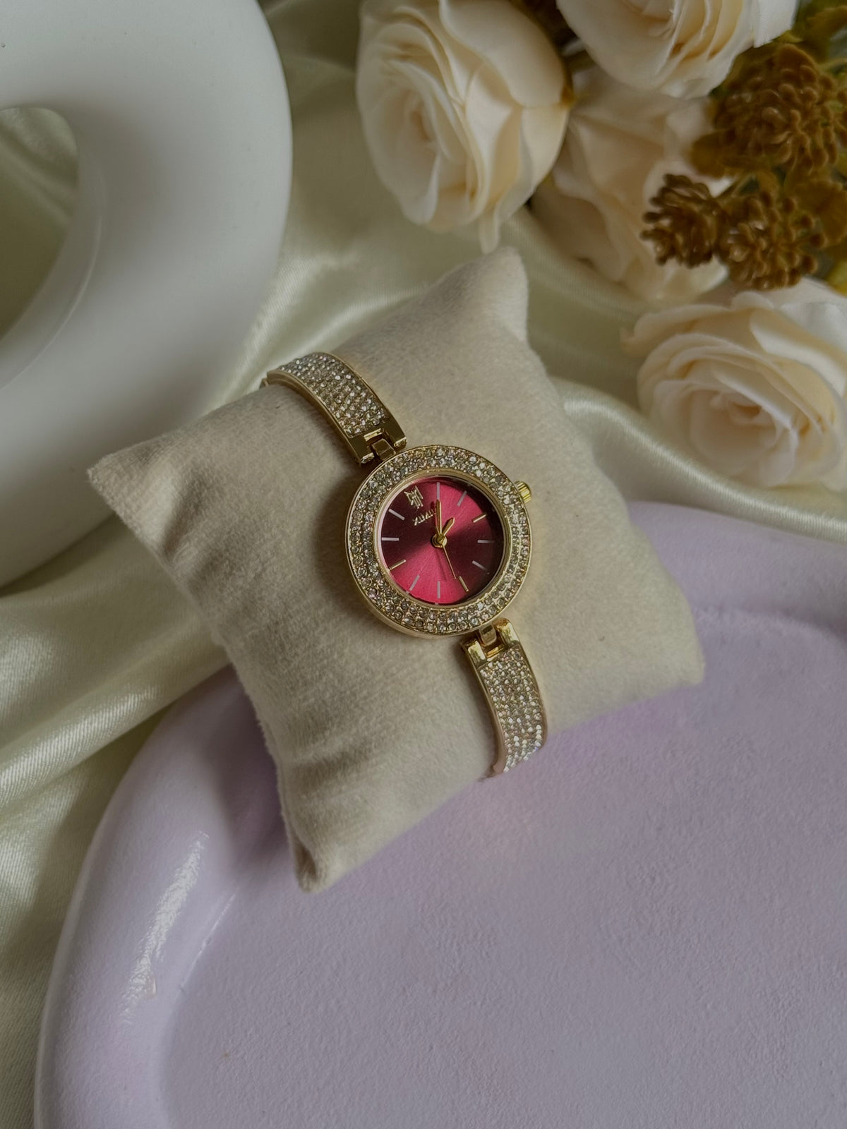 Ruby crystal watch