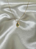 Emerald prism necklace