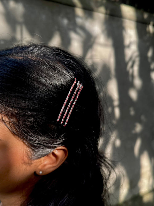 Cherry Leopard Clips (set of 5)