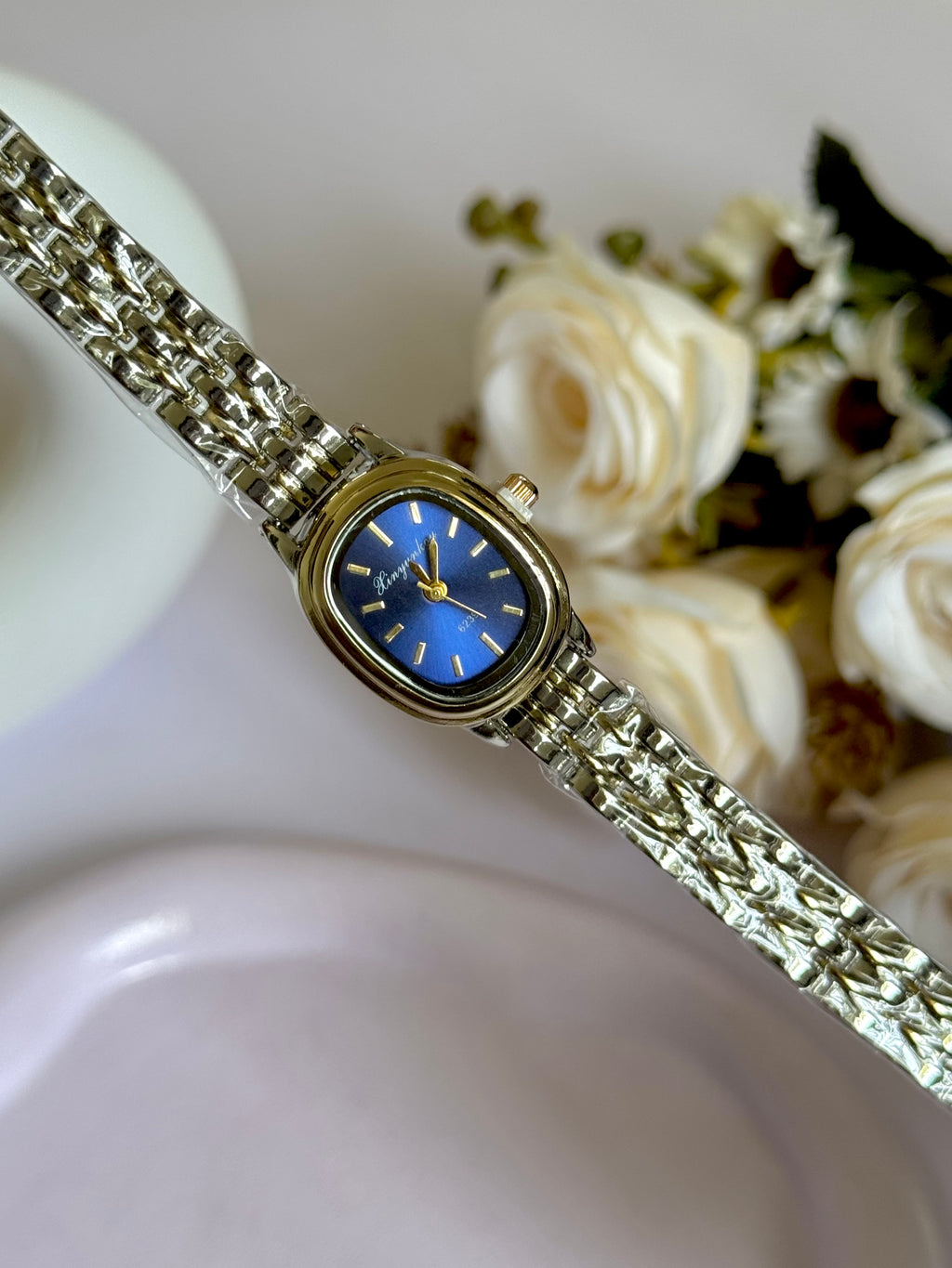 Timeless Blue watch (silver)