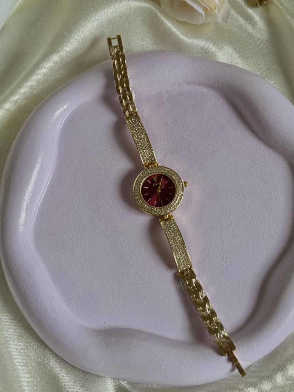 Ruby crystal watch