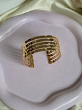 Gilded Layers Cuff Bangle