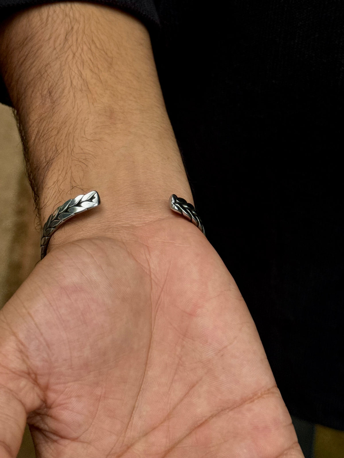 Oxidised men bangle
